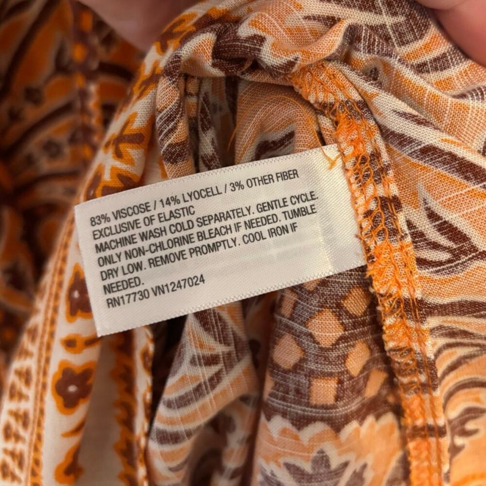 Knox Rose Floral Maxi Dress Orange Size Large - Picture 4 of 6